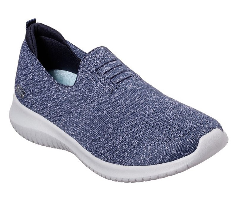 Skechers Dam Marinblå Slip On - Ultra Flex - Harmonious - Sverige (KIZFG-8471)